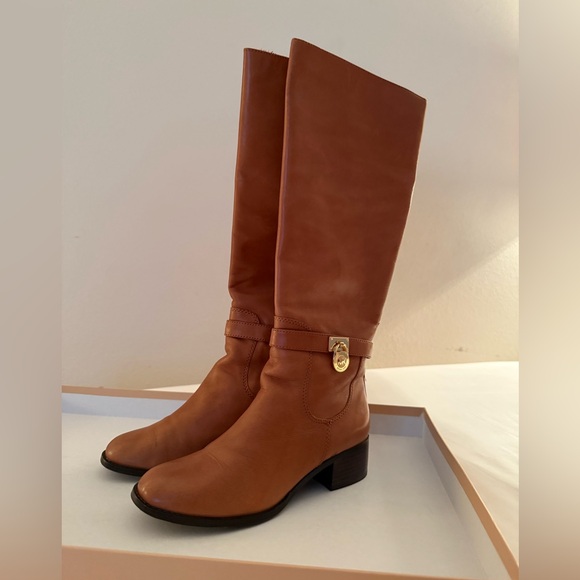 MK Elegant Brown Knee-High Boots - Picture 1 of 4